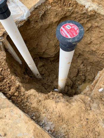 Sewer Line Service being performed by Barbosa Plumbing & Air Conditioning