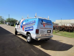 Barbosa service truck - For fast, professional plumbing repairs in Richardson, TX, call Barbosa Plumbing & Air Conditioning.