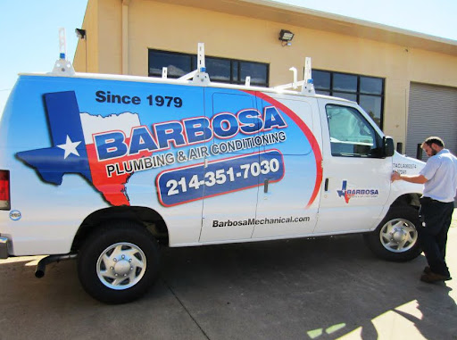 Barbosa Plumbing & Air Conditioning truck - Our trucks are stocked and ready to service your air conditioner in Irving, Texas.